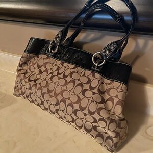 Coach Penelope Signature Monogrammed Shoulder Purse